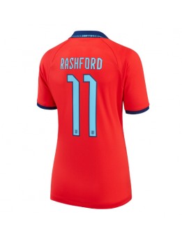 Billige England Marcus Rashford #11 Bortedrakt Dame VM 2022 Kortermet